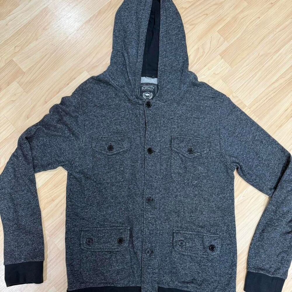 Buffalo-david-bitton Men's Grey Hoodie
